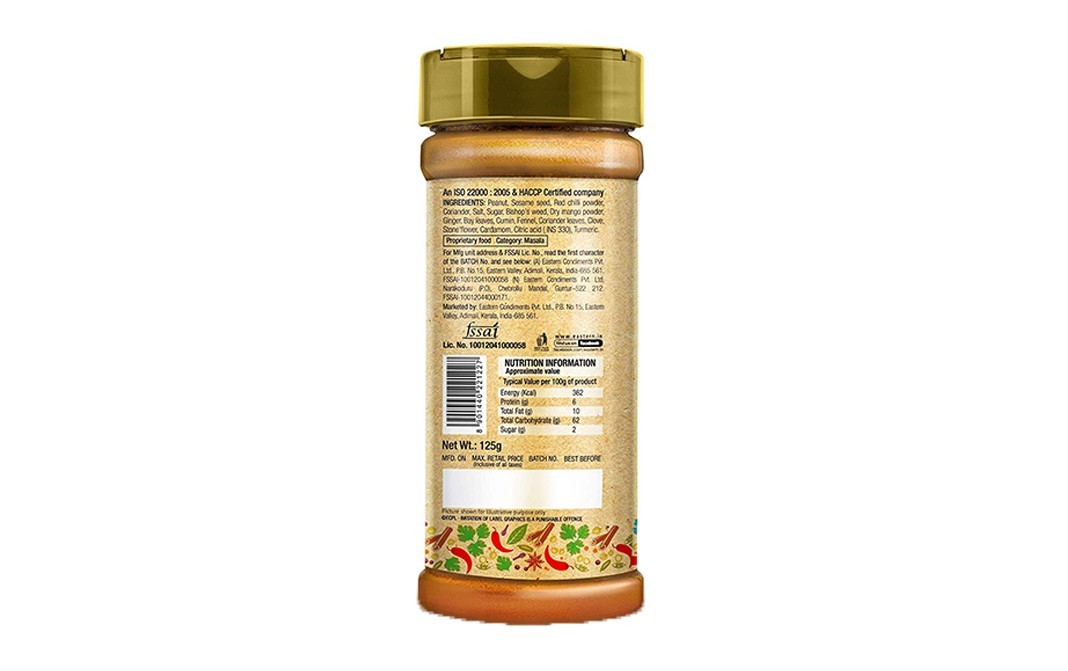 Eastern Spice Blend Undhiyu Masala   Plastic Bottle  125 grams